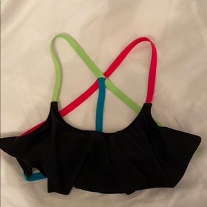 secret PINK strappy back flounce bikini top